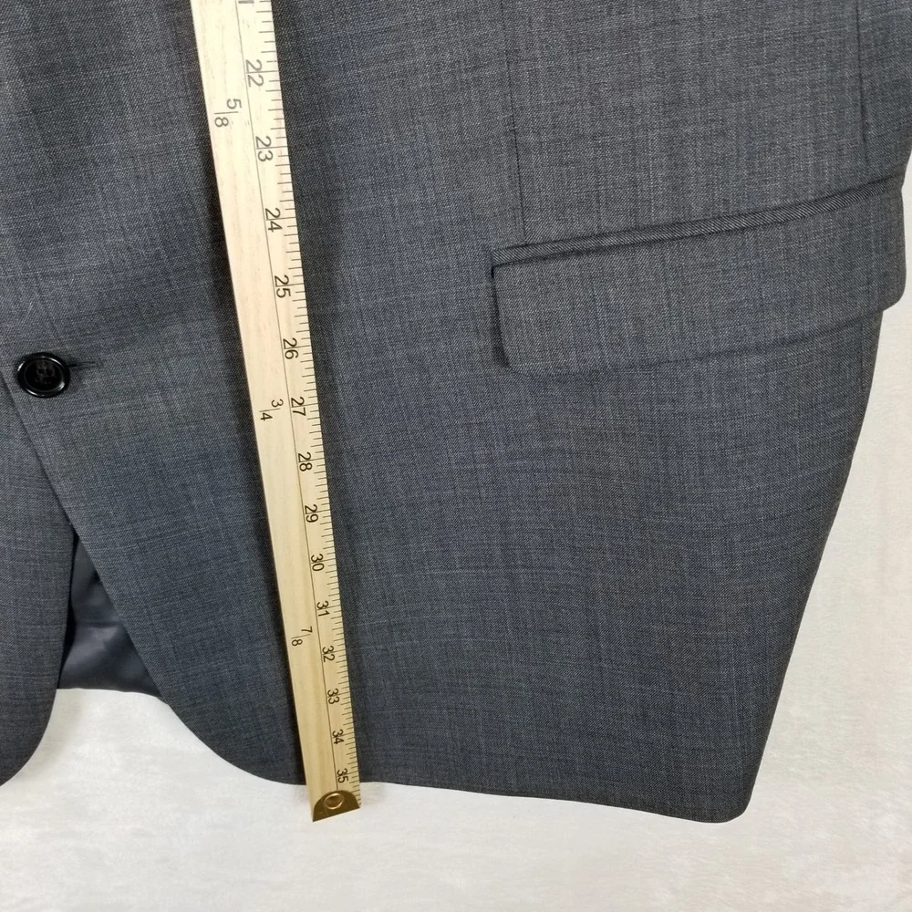 Lauren Ralph Lauren Blazer Men 54L Charcoal Grey 100% Wool Stretch Jacket